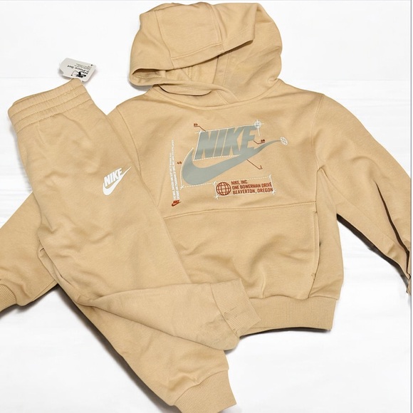 NIKE Kids Futura PO Hoody Fleece Set NEW - Picture 1 of 9